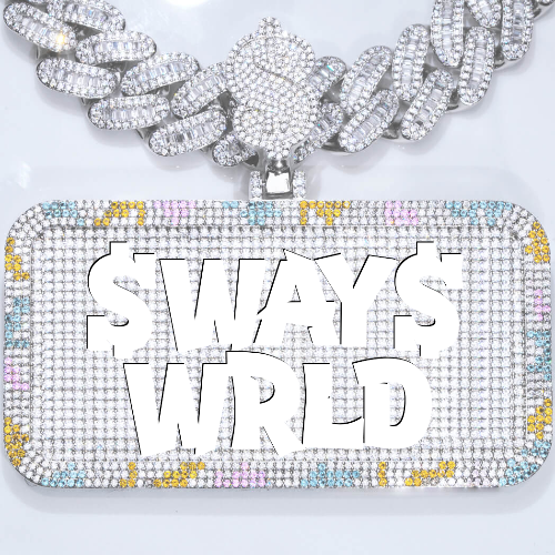 CUSTOM LETTER NECKLACE 3D COLORFUL SQUARE