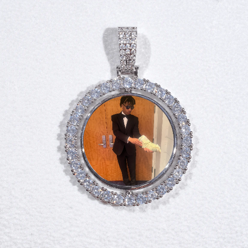 3D Spinning 2-Faced Custom Picture Pendant