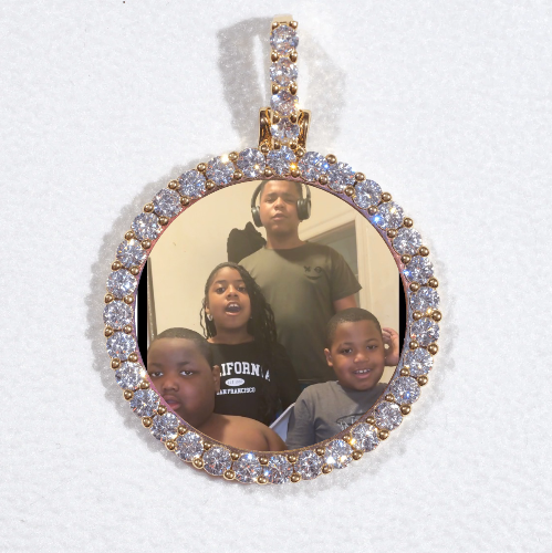 3D CIRCLE CUSTOM PICTURE PENDANT SMALL SIZE