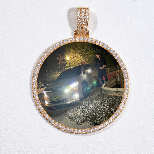 MEDIUM 3D CIRCLE CUSTOM PICTURE PENDANT