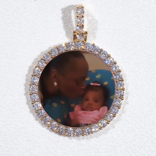 3D CIRCLE CUSTOM PICTURE PENDANT SMALL SIZE