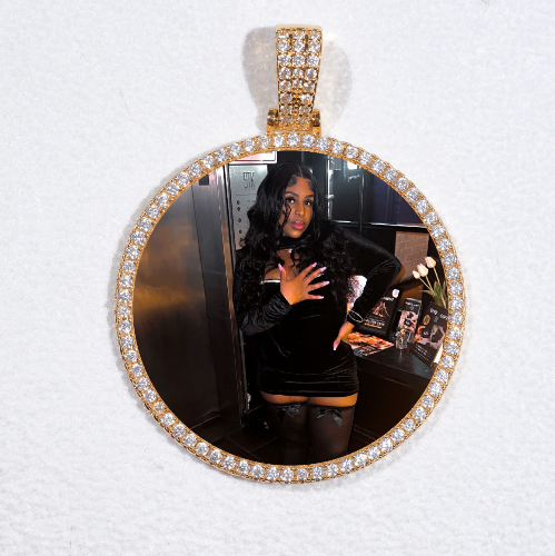 MEDIUM 3D CIRCLE CUSTOM PICTURE PENDANT