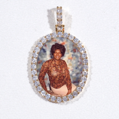 3D Oval Custom Picture Pendant