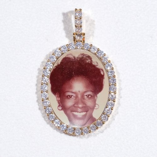 3D Oval Custom Picture Pendant