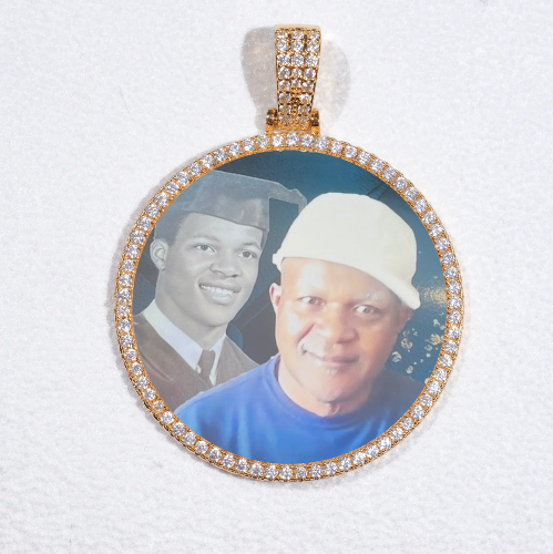 MEDIUM 3D CIRCLE CUSTOM PICTURE PENDANT