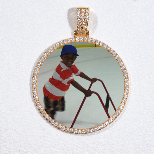MEDIUM 3D CIRCLE CUSTOM PICTURE PENDANT
