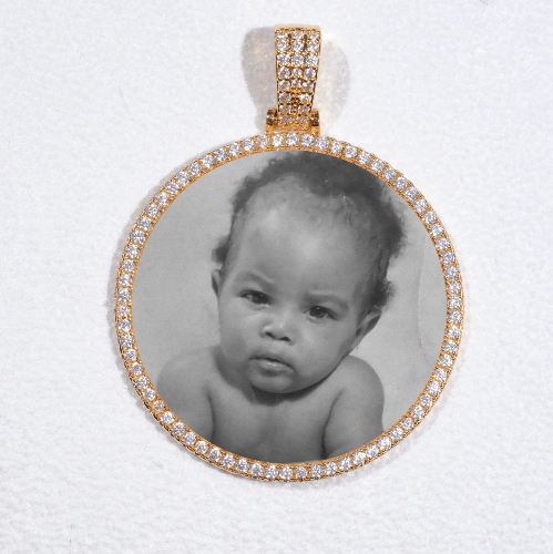 MEDIUM 3D CIRCLE CUSTOM PICTURE PENDANT