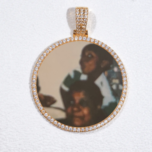 MEDIUM 3D CIRCLE CUSTOM PICTURE PENDANT