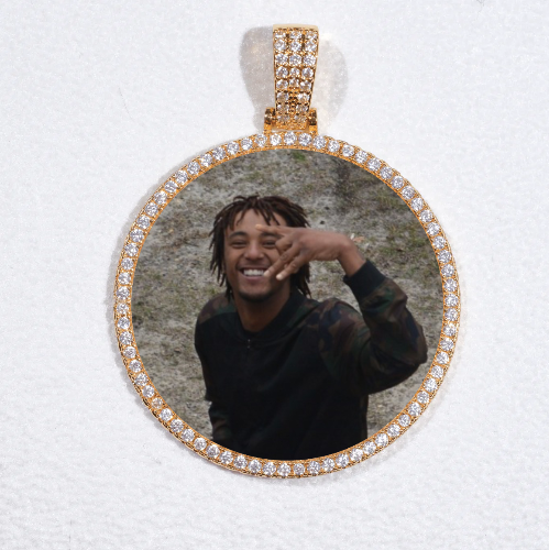 MEDIUM 3D CIRCLE CUSTOM PICTURE PENDANT