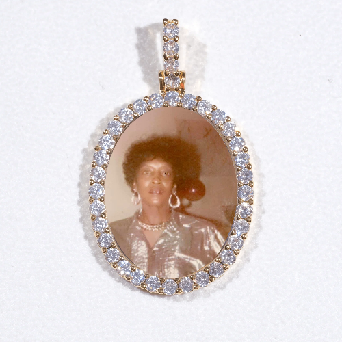 3D Oval Custom Picture Pendant