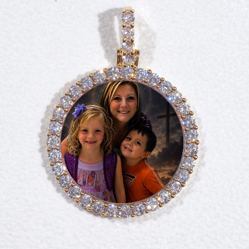 3D CIRCLE CUSTOM PICTURE PENDANT SMALL SIZE