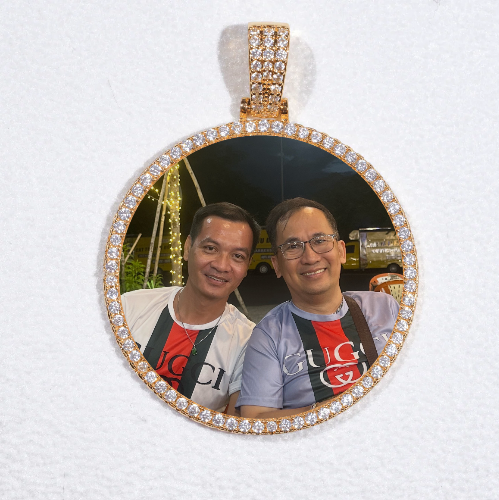 MEDIUM 3D CIRCLE CUSTOM PICTURE PENDANT