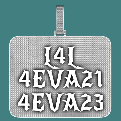 CUSTOM LETTER NECKLACE 3D BIG SQUARE