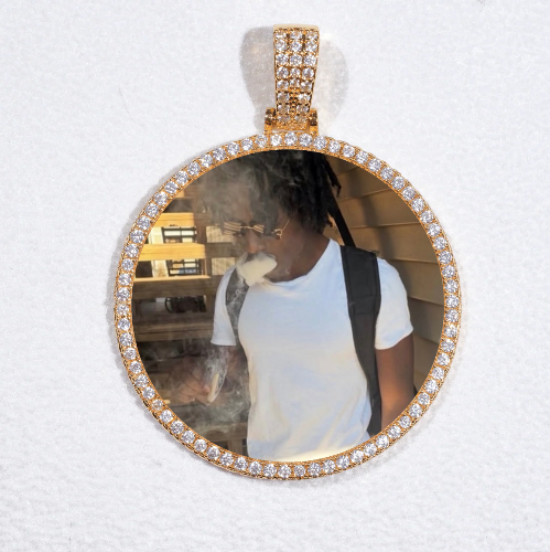 MEDIUM 3D CIRCLE CUSTOM PICTURE PENDANT