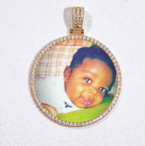 MEDIUM 3D CIRCLE CUSTOM PICTURE PENDANT