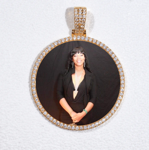 MEDIUM 3D CIRCLE CUSTOM PICTURE PENDANT