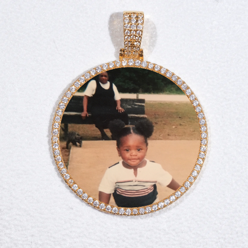 MEDIUM 3D CIRCLE CUSTOM PICTURE PENDANT