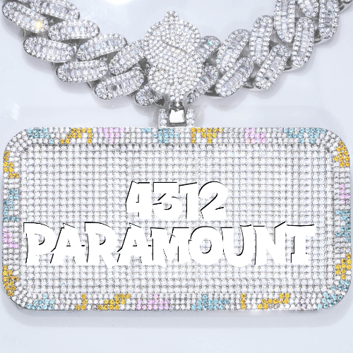 CUSTOM LETTER NECKLACE 3D COLORFUL SQUARE