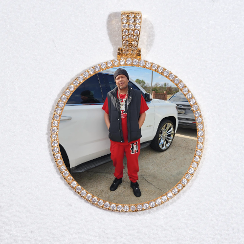 MEDIUM 3D CIRCLE CUSTOM PICTURE PENDANT