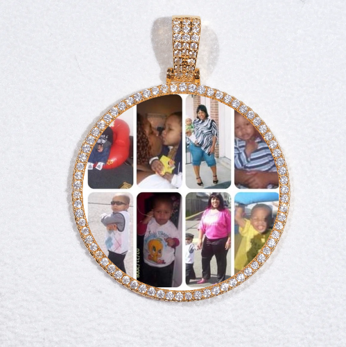 MEDIUM 3D CIRCLE CUSTOM PICTURE PENDANT