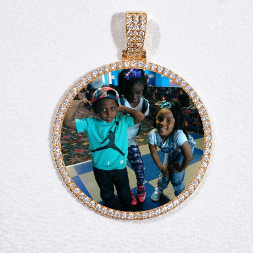 MEDIUM 3D CIRCLE CUSTOM PICTURE PENDANT
