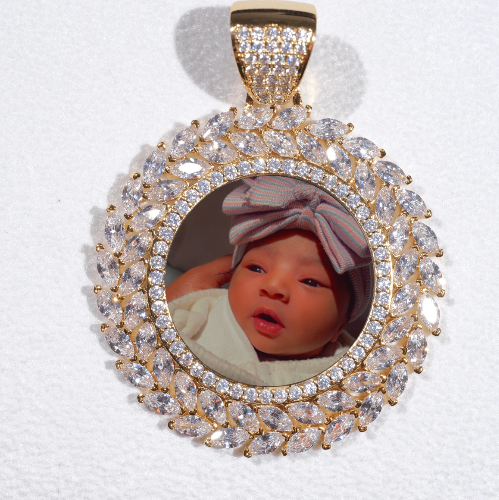 Large 3D Wheat Ear Custom Picture Pendant