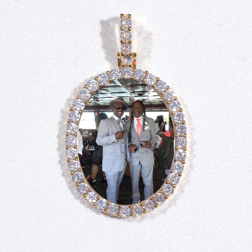 3D Oval Custom Picture Pendant