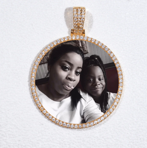MEDIUM 3D CIRCLE CUSTOM PICTURE PENDANT