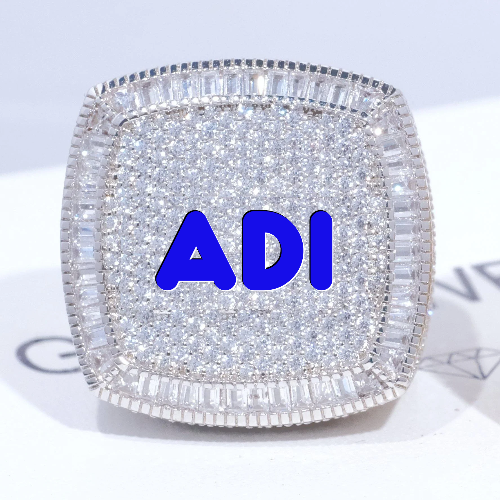 CUSTOM LETTER 3D ICED RING