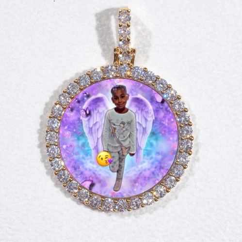 3D CIRCLE CUSTOM PICTURE PENDANT SMALL SIZE