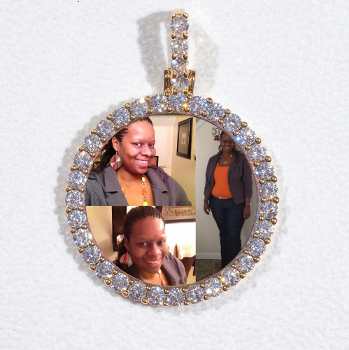 3D CIRCLE CUSTOM PICTURE PENDANT SMALL SIZE