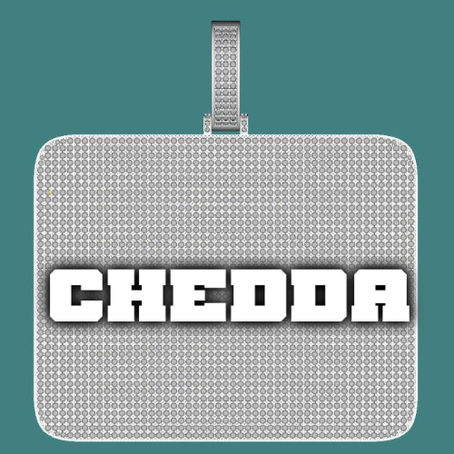 CUSTOM LETTER NECKLACE 3D BIG SQUARE