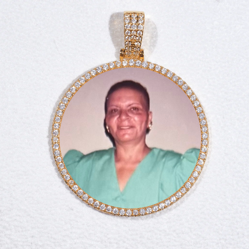 MEDIUM 3D CIRCLE CUSTOM PICTURE PENDANT