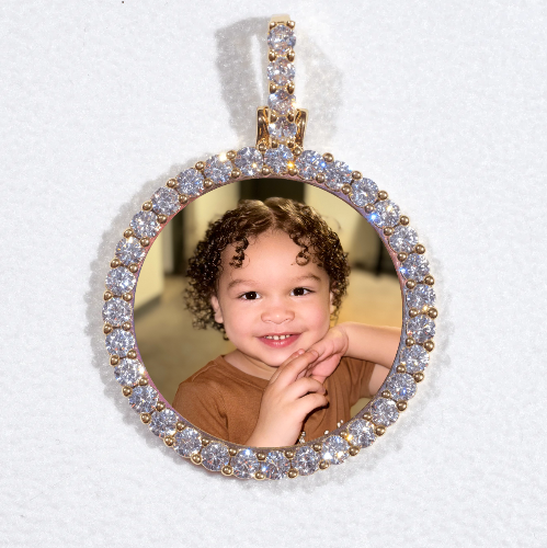 3D CIRCLE CUSTOM PICTURE PENDANT SMALL SIZE