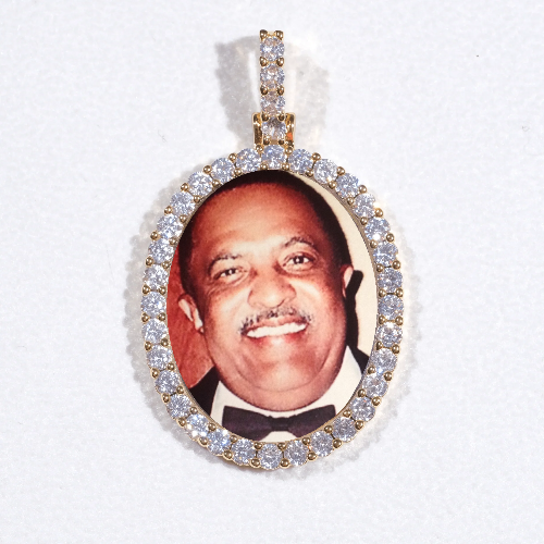 3D Oval Custom Picture Pendant