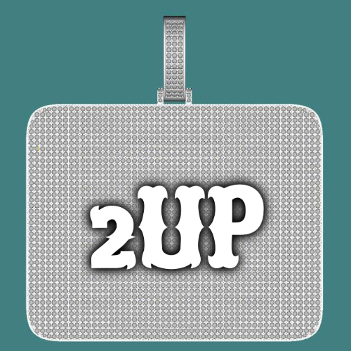 CUSTOM LETTER NECKLACE 3D BIG SQUARE