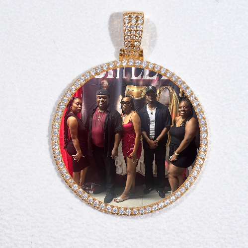 MEDIUM 3D CIRCLE CUSTOM PICTURE PENDANT