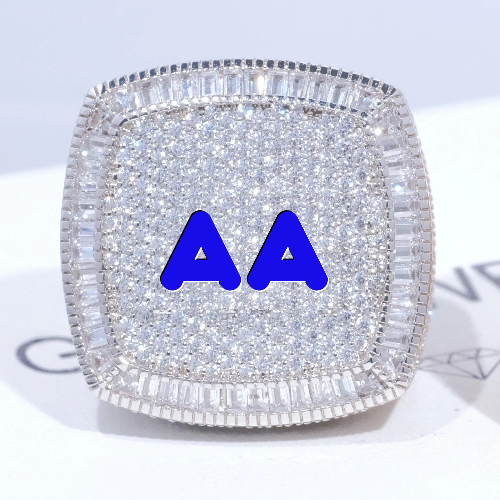 CUSTOM LETTER 3D ICED RING