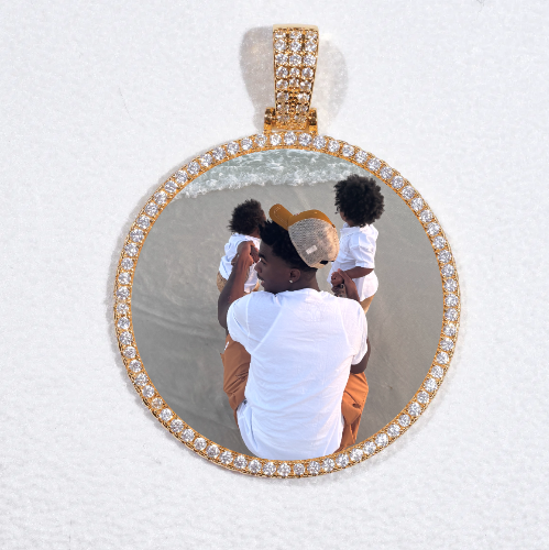 MEDIUM 3D CIRCLE CUSTOM PICTURE PENDANT