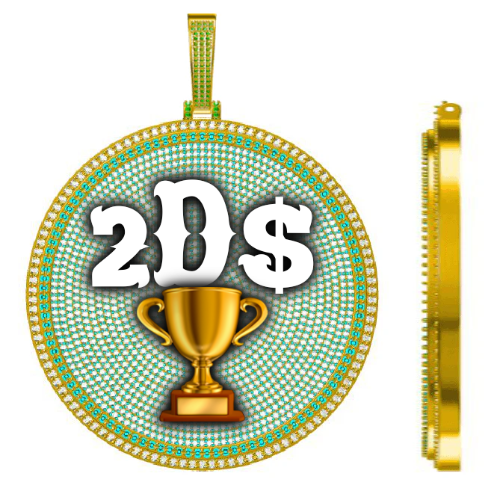 CUSTOM LETTER NECKLACE 3D BIG DISC