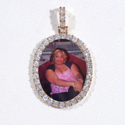 3D Oval Custom Picture Pendant