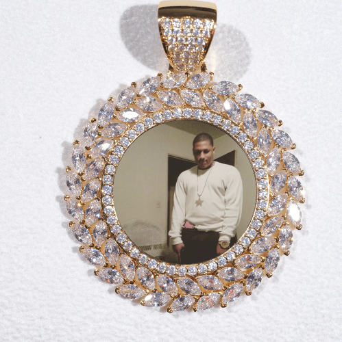 Large 3D Wheat Ear Custom Picture Pendant