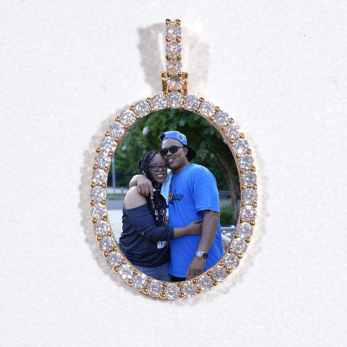 3D Oval Custom Picture Pendant