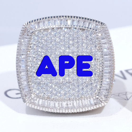 CUSTOM LETTER 3D ICED RING