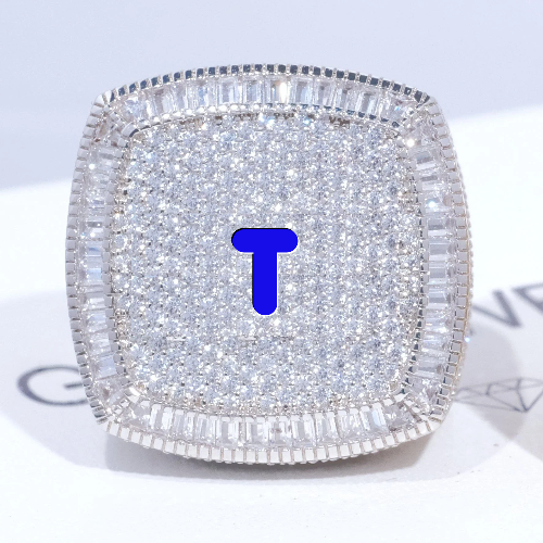 CUSTOM LETTER 3D ICED RING