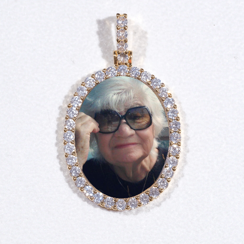 3D Oval Custom Picture Pendant
