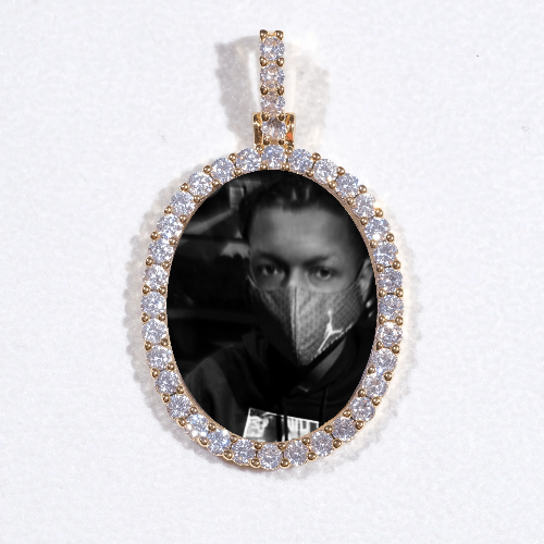 3D Oval Custom Picture Pendant