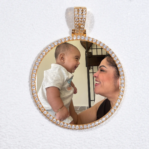 MEDIUM 3D CIRCLE CUSTOM PICTURE PENDANT