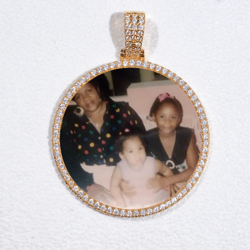 MEDIUM 3D CIRCLE CUSTOM PICTURE PENDANT
