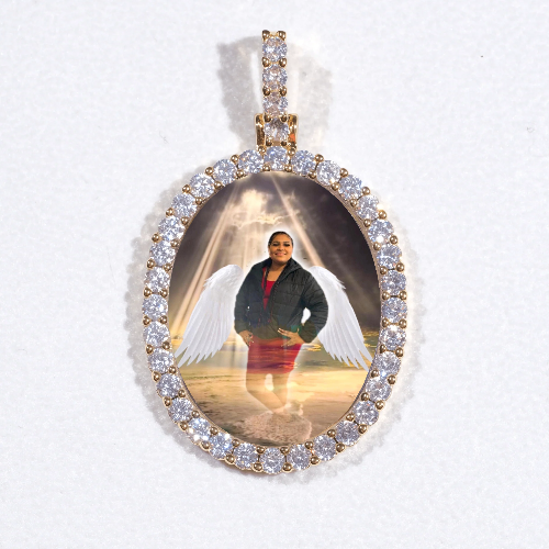 3D Oval Custom Picture Pendant